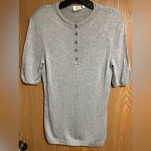 AG Adriano Goldschmied Light Gray Knit Top